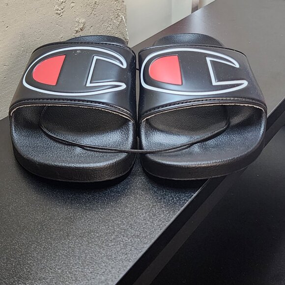 Champion Black Flat Lightweight Slides Sandals - Picture 2 of 9